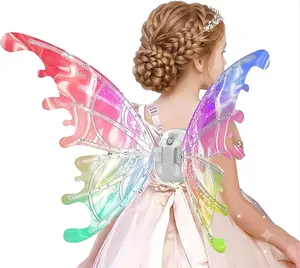 Glow in The Dark LED Dog Wings Costume, Soft Lightweight Pet Angel Wings with Adjustable Harness, Comfortable for Long Wear, Perfect for Walks, Halloween, Christmas, Festival Party, Cosplay Dress Up Props