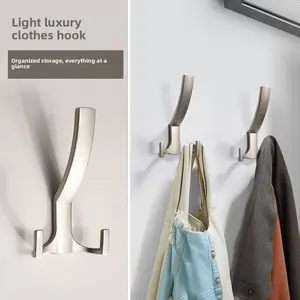 Black Single Wall-Mounted Clothes Hook for Entryway Closet Shoe Cabinet