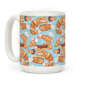 [Sale Up to 60% ] Penis Pastries Pattern Coffee Mug,  11 oz or 15 oz Ceramic Drinkware with Large Handles, Printed in the USA