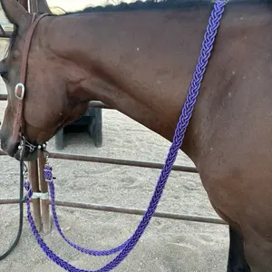 Paracord Braided Reins - Durable & Comfortable Adjustable Horse Tack with Secure Hardware for Daily Use & Training Sessions