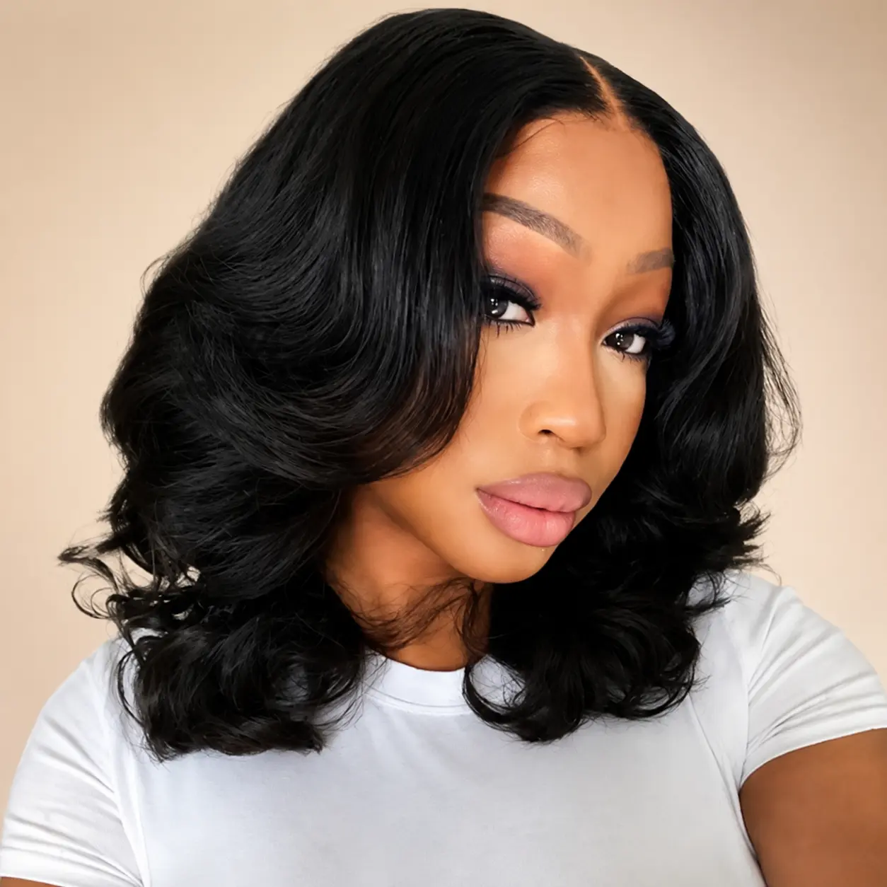 Human Virgin Hair Bob with Body Wave 13x6 Transparent HD Lace Front Wig , real hair of a Brazilian person，180% Density | Glueless Design for Women, Exclusive Women’s Raw Hair Wig, Undetectable Scalp & Natural Look, Easy Install Short  wig cute