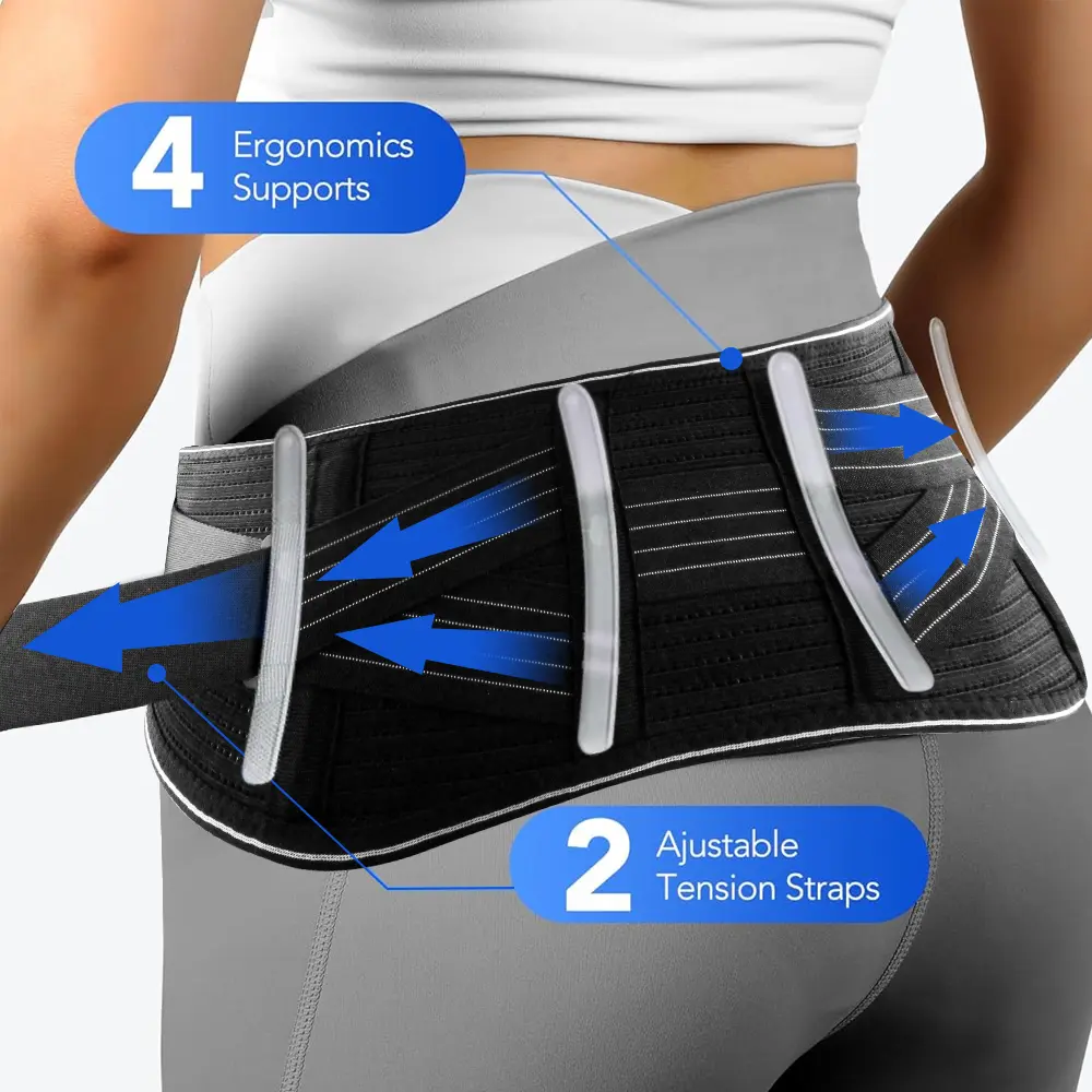 Sacroiliac Hip Belt for Women and Men, Pelvic, Lower Back Hip and Waist Support, Comfortable & Adjustable Design, Ideal for Daily Use, Adjustable Waist Wrap, Adjustable Back Brace, Waist Trainer Belt, Waist Training Belt