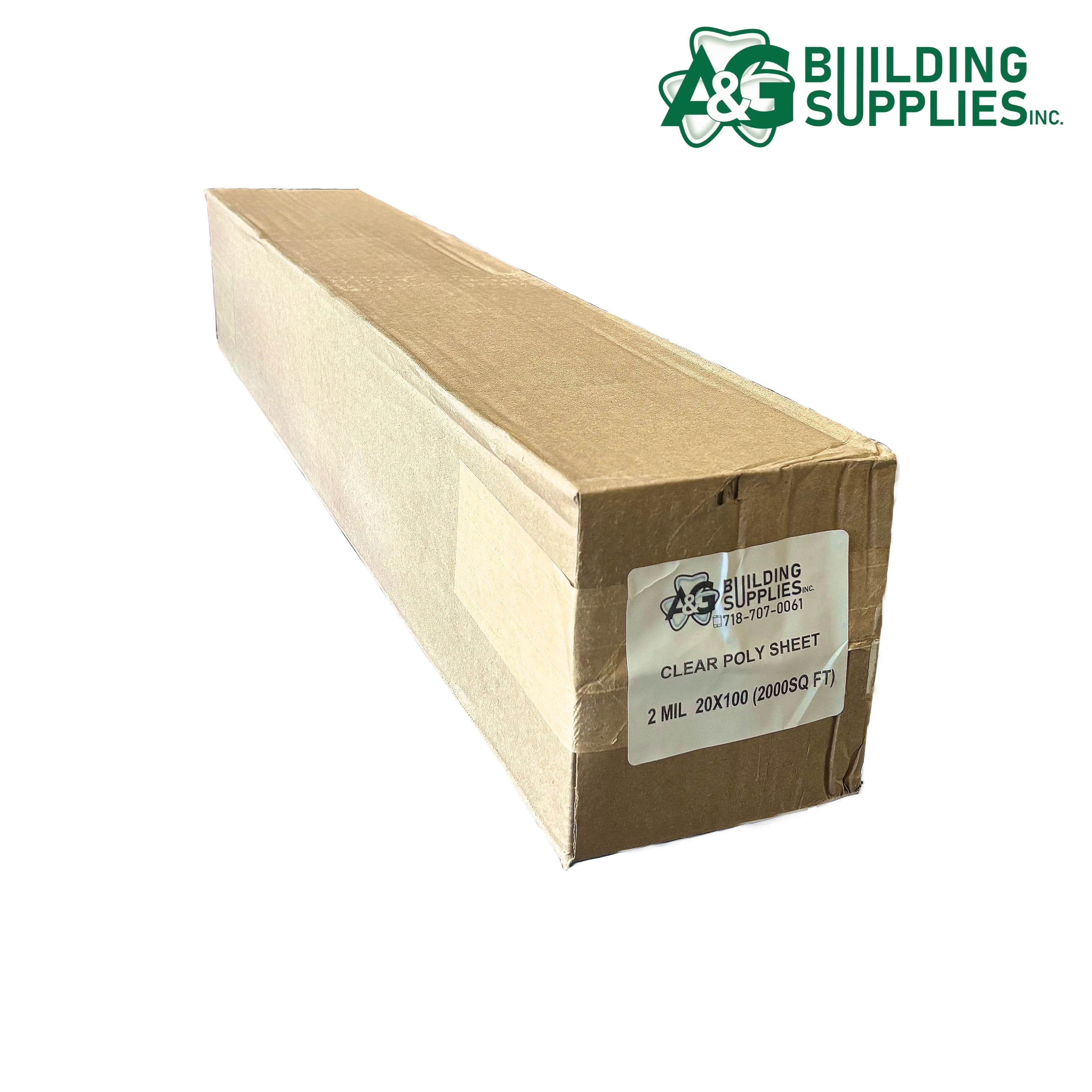 A&G Building Supplies Inc. Clear Poly Sheet 2 Mil 20x100 2000SQ FT for Construction and Packaging