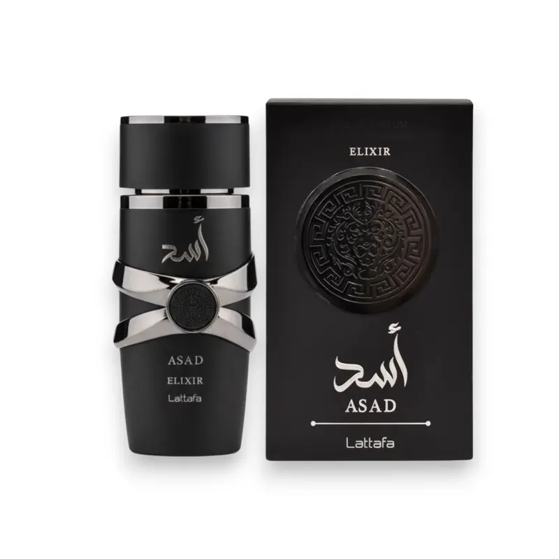 Lattafa | Asad | Elixir | Men's Fragrance | 100 ML 3.4 OZ | Eau De Parfum | Patchouli - Olibanum & Cashmeran
