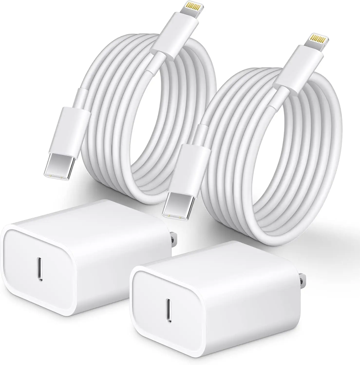 4-Pcs 20W&5FT Fast Charger，USB-C to Lightning Cable for iPhone, Super Fast USB-C Charger and Cord for iPhone 14/14 Plus or 14 Pro Max, 14/13/12/11