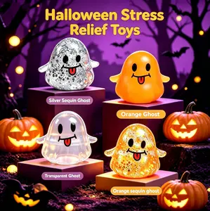Halloween Little Ghost Squishy Toy with Maltose Hand Feel, Anxiety Calming Decompression Toy, Stress Relief Gift for Students, Office Workers, Adults and Kids