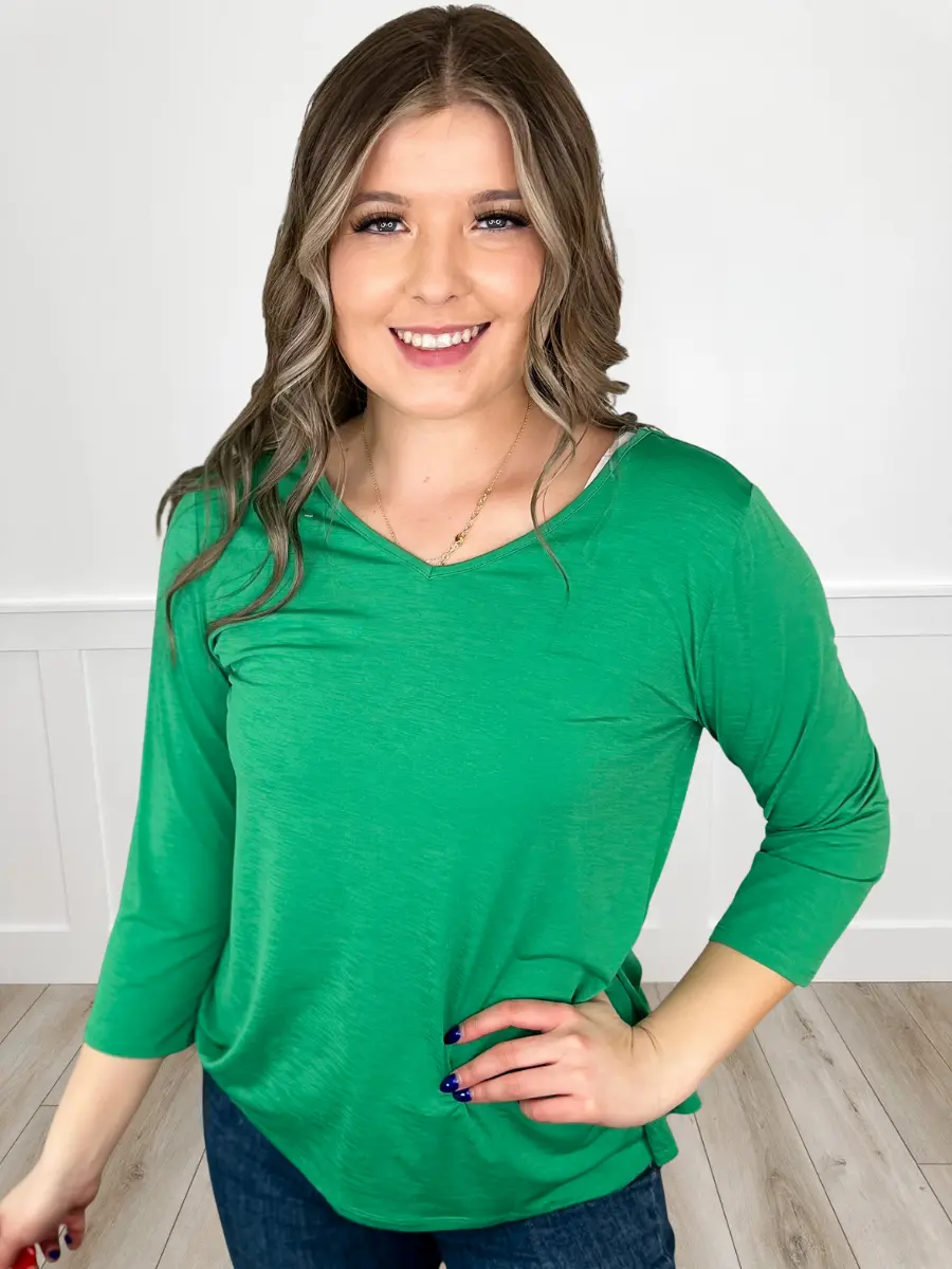 Women's Relaxed Fit 3/4 Sleeve Blouse | Everyday Stretchy Polyester Top, Wrinkle-Free for Office to Evening Wear, Spandex, Lady, Basic, Rainbow, Wrinkle Free Clothes, 2Xl, Lightweight, Loose-Fitting, Casual, Shirts