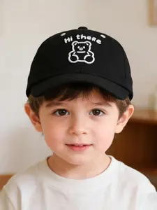 Cartoon Baseball Cap with Embroidered Bear, Stylish and Casual for Boys & Girls Aged 2-5, Perfect Spring & Autumn Hat
