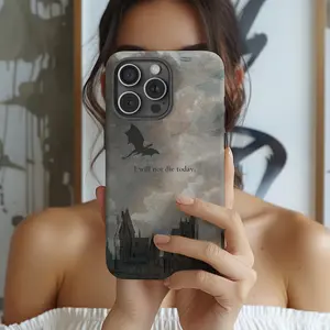 Fourth Wing Dragon Phone Case – Fantasy Art Cover, Vintage Moody Art, iPhone 17 16 15 14 13 12 11 Pro Max