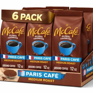 McCafe Paris Café, Ground Coffee, Medium Roast, 12oz Bag (6pack)