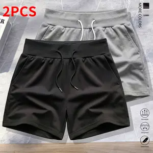2-piece set women’s shorts with pockets and drawstring design, minimalist and stylish, suitable for fitness, gym, running, and yoga shorts