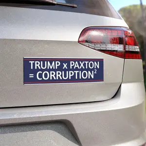 Texas Democrat Anti Paxton Anti Trump Anti Fraud Car Magnet | Removable Political Magnet for Blue Vote Texans | Flip Congress Midterms