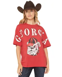 Gameday Women's Uga Southern Split Short Sleeve Graphic Tee - Uga1-Southspl-Bnt121