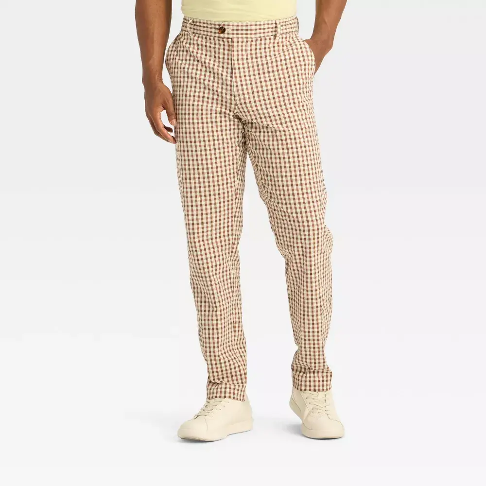 Houston White Men's Seersucker Suit Chino Pants, Apparel, Checkered