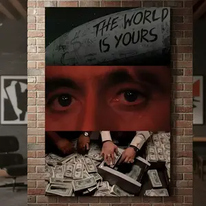 Scarface Tony Montana Canvas Print Poster – Classic Gangster Movie Wall Art, Unique Creative Mural Decor, Collectible Gift for Movie Lovers, Perfect for Bedroom & Living Room