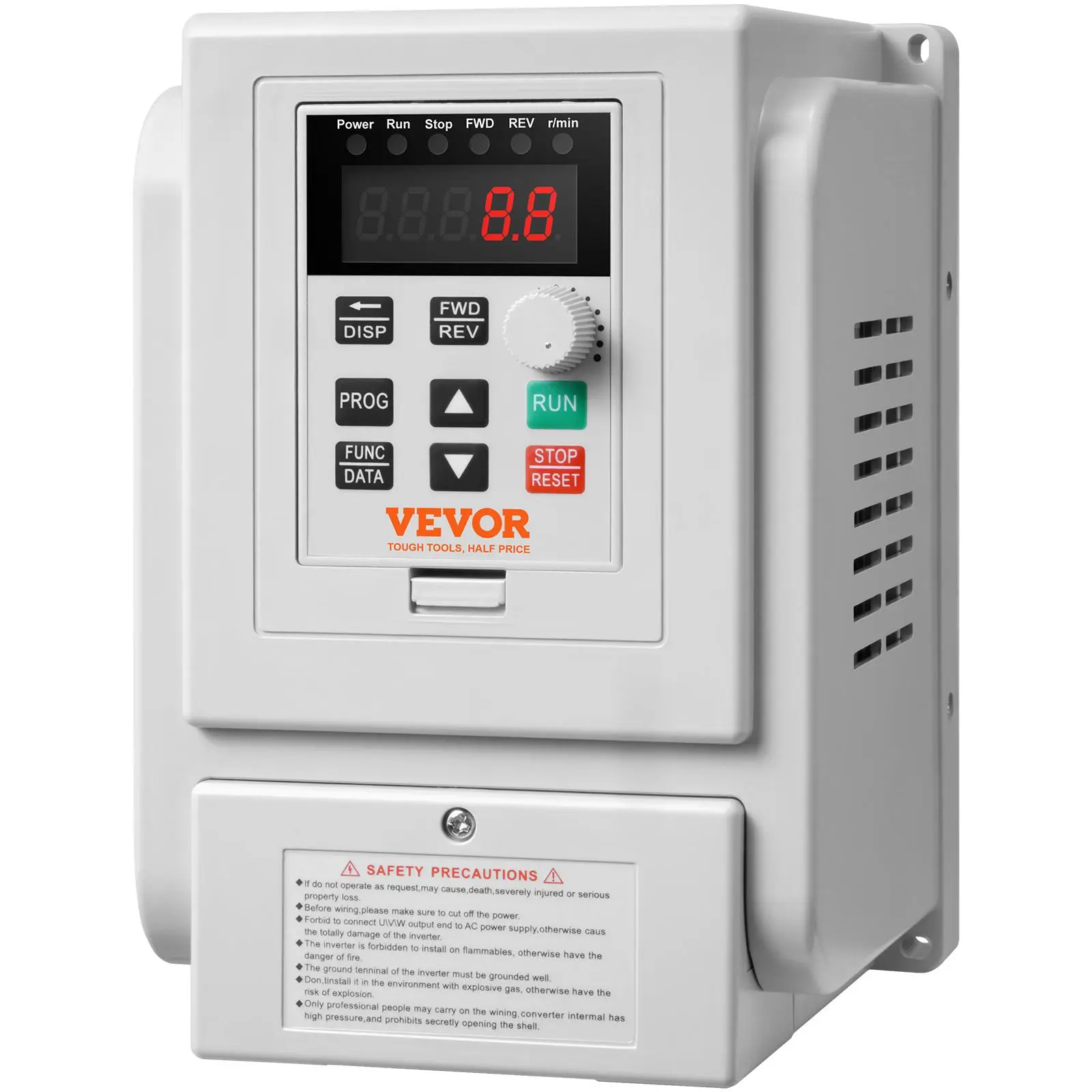 VEVOR Variable Frequency Drive - 2.2KW, 10A, 3HP, 220-240V, 0-400Hz, 10-Layer Protection, Detachable Panel, Triple-Proof PCB for 3-Phase Motor Speed Control, Lathes, Milling Machines | Summer Finds, Father's Day Gift Option