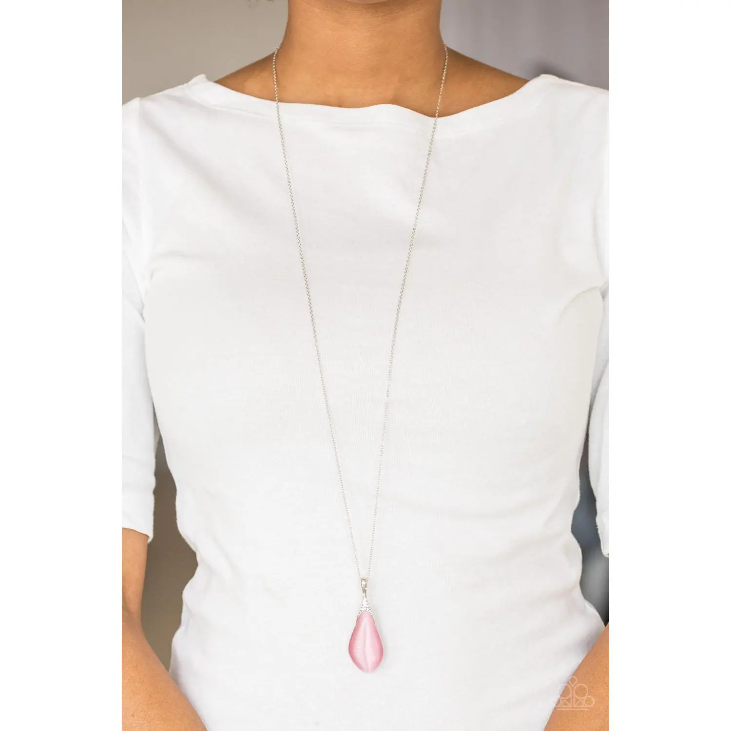 Friends In Glow Places Pink Moonstone Necklace