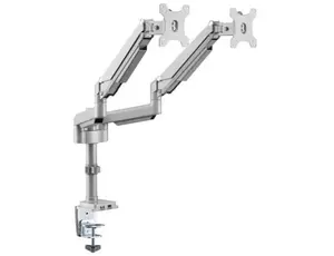 Tripp Lite TRL-DDR1732DAL 13-34 in. Dual-Display Flex-Arm Mount for Monitors - Clamp or Grommet USB & Audio Ports - Aluminum