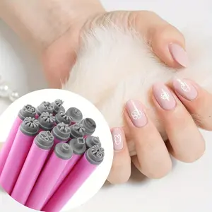 Nail Art Stamp Pen Set, Flower Nail Art Stamping Tools, Nail Art Pen & Stamping Plates, Assorted Patterns, Women'S Nail Art Dotting Tools, Beauty & Personal Care, Foot, Hand, and Nail Care Accessories