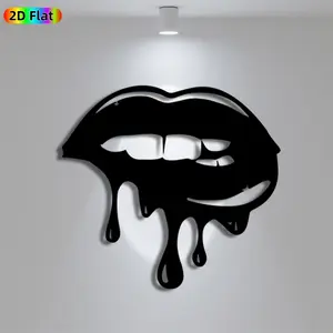 1pc Avant-Garde Lips Metal Wall Art, Avant-Garde Lips Statue Mural, Iron Craft, Perfect for Bedroom, Love Alcove Decor, Silhouette Wall Decor, Artistic Metalwork, Valentine's Decor, Ideal Gift for Trend Seekers, Modern Design, Modern Home Decoration