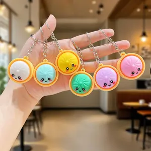 6counts Mini Bag Simulation Dumpling Keychain Set Party Gift, Mystery Dumpling Pendant, Plush Toy, Party Gift, Fun Accessory