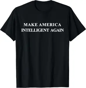 [100% Cotton] Make America Intelligent Again Democrat Liberal T-Shirt streetwear dtf printing