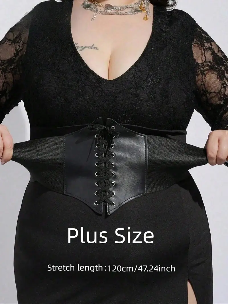 belts for plus size dresses Black Belt Wide Wide Belts For Plus Size TikTok Shop comfortable to wear Plus Size Belts For Dresses