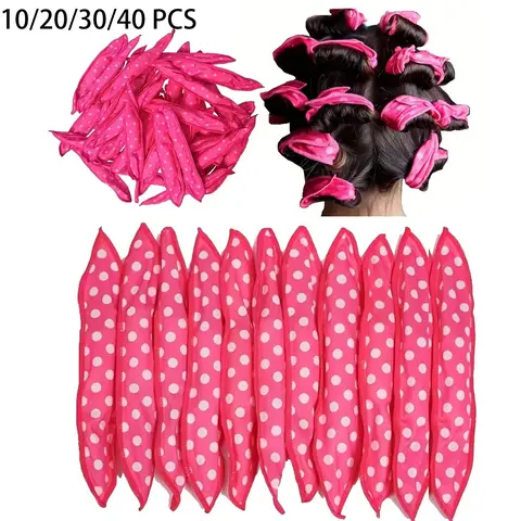 Heatless Foam Hair Curler Set, Soft Overnight Hair Rollers for Natural Curls & Waves, Flexible DIY No-Heat Curling Styling Tools for Women, Heatless Curlers