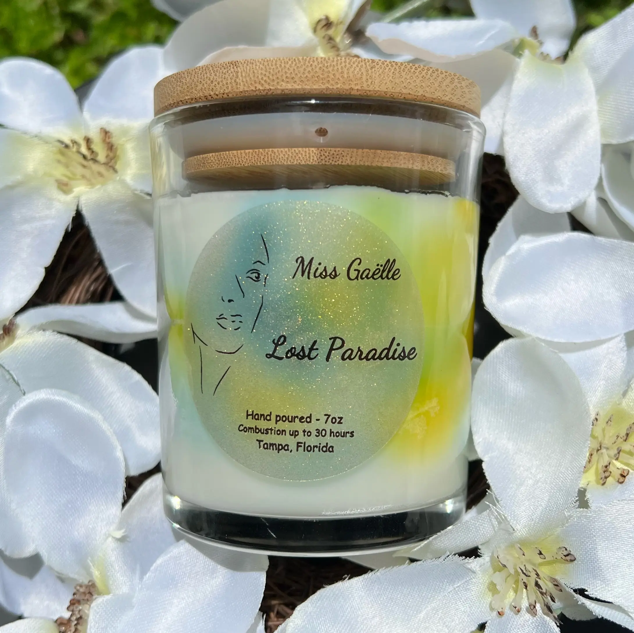 Lost Paradise - Marble candle - Hand Poured Soy Wax