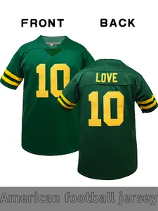 Men's Football jersey, Football Shirts, #10 Embroidered, LOVE jersey, Short Sleeve V-neck, polyester, quick-drying and breathable, suitable for football enthusiasts