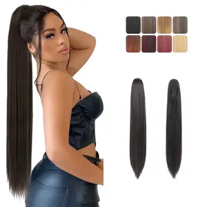 Yetta Beauty Ponytail Extension Hair Extension Ponytail 26" Long Claw Hair Extension Synthetic Straight Hairpieces Ponytail Clip in Ponytail Daily Fluffy Pony Tail for Women