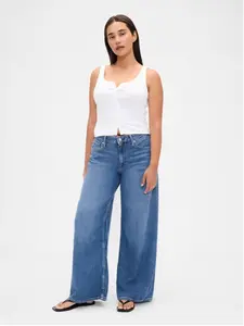 Curvy Mid Rise UltraSoft Baggy Jeans