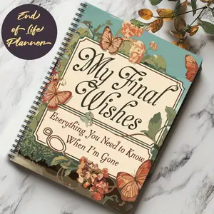 End-of-life planning notebook, spiral-bound, suitable for adults - what to do after I die - end-of-life planning, emergency organizers for letters to loved ones, care plans, funeral wishes