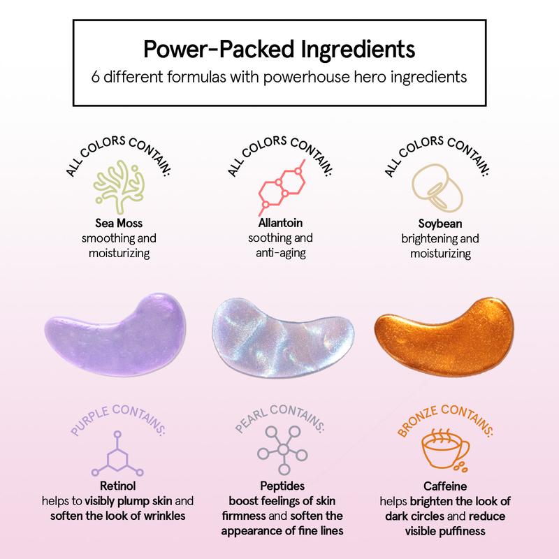 under eye masks for puffy eyes, dark circles by grace & stella - valentine's day gifts for women - galentines gift ideas