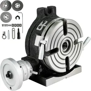 Mophorn Rotary Table 8Inch Horizontal Vertical HV8 Precision 3MT Milling Drilling Machine Vernier Reading Milling Drilling Boring