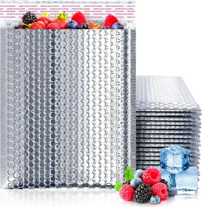 10-Pack Thermal Bubble Mailers, 11x15 in Metallic Foil Insulated Self-Seal Waterproof Shipping Envelopes for Cold Shipping Food & Perishables (Office Stationery & Postal Supplies)