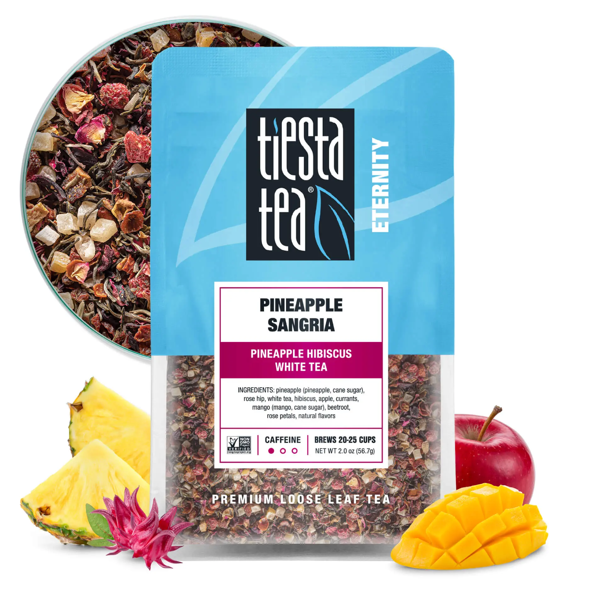 Pineapple Hibiscus White Tea, Low Caffeine Loose Leaf Tea | Tiesta Tea