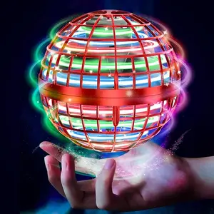 UFO Flying Ball Toy, Magic Hovering Ball, Boomerang, 360° Rotating Cosmic Ball, Flying Gyro, Hand-Controlled Mini Drone with LED Lights, Cool Toy Gift Transparent shell, hypnotic neon lights, and it actually flies! Best toy for 2026.