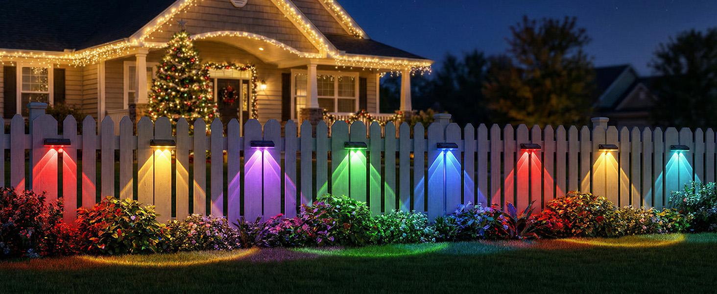 Brightown Solar Lights Outdoor Waterproof, Color Changing Solar Fence Deck Step Flood Lights, Warm White & RGBCW 11 Color, IP65 Waterproof Garden Lights for Outside Backyard Brightown Solar Lights Outdoor Waterproof, Color Changing Solar Fence Deck Step Flood Lights, Warm White & RGBCW 11 Color, IP65 Waterproof Garden Lights for Outside Backyard