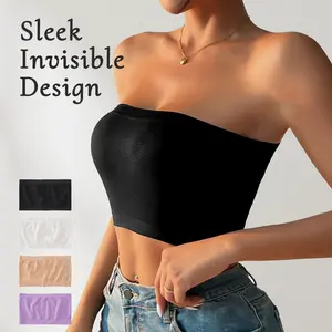 Strapless camisole women's seamless and invisible breathable underwear, beautiful back, anti-exposure, wrapped camisole underwear