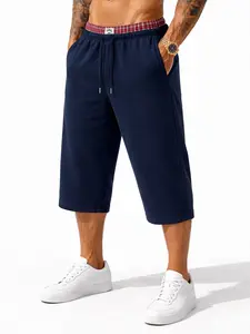 Y2K-style double-waistband capri pants, retro plaid waistband wide-leg casual shorts, suitable for various outfit occasions