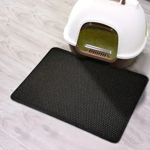 Double Layer Cat Litter Mat, Honeycomb Design, No Litter Leakage, Easy to Clean, Waterproof & Washable, Non-Slip Floor Protector