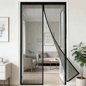 Magnetic Mosquito Net Summer Anti Bug Fly Door Curtain, 1 Count Mesh Automatic Closing Door Screen, Living Room Bedroom Door Curtain for Home, Magnetic Closure Door