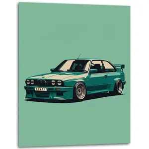 “Iconic Charm” - Abstract Car Poster - Poster - Car Poster for Room - Retro Supercars - (Unframed) - 11x14 Inches