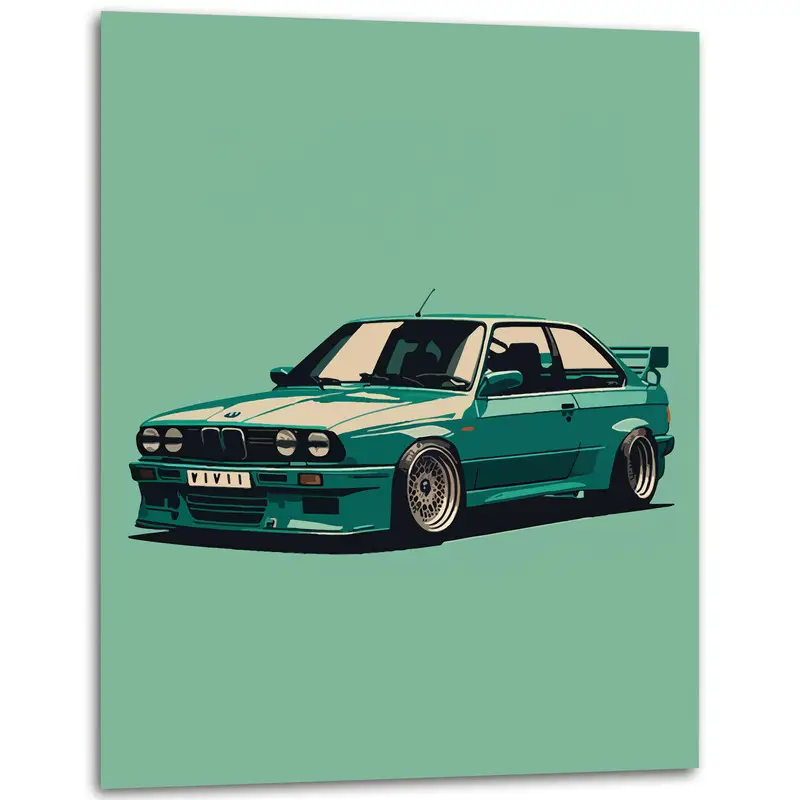 “Iconic Charm” - Abstract Car Poster - Poster - Car Poster for Room - Retro Supercars - (Unframed) - 11x14 Inches