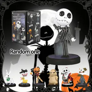 1PC Disney Officially Licensed The Nightmare Before Christmas Jack Skellington Zero Oogie Boogie Vampire Teddy Pumpkin Head Scarecrow Movie Figural Peripheral Collectible High-Quality Collections Desktop Decorations Christmas Good Gifts