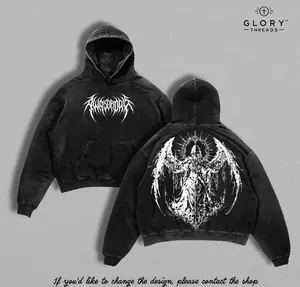 Fallen Angel Gothic T-Shirt / Hoodie / Tank Top, Dark Angel Vintage Washed Oversize Tee, Heavyweight Grunge Punk Streetwear, Halo Demon Graphic Shirt, Alternative Aesthetic Outfit