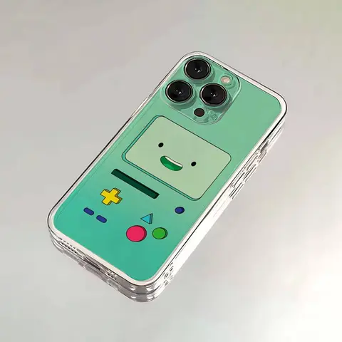 Adventure Time Colorful Animal Print Personalized Transparent Soft Silicone Cellphone Case - Shockproof, Wear-Resistant Casing with Resistance & Protection for iPhone 17,16 Pro,15,14,13,12,11 Pro Max Plus Handheld Devices