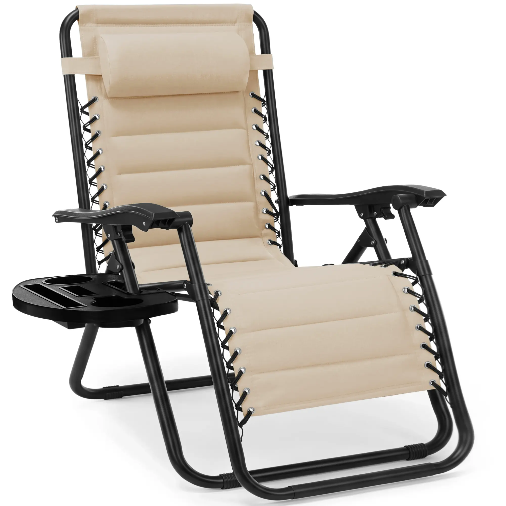 Best Choice Products Padded Zero Gravity Chair with Side Tray & Adjustable Headrest