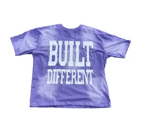 Brenda Purple Acid Wash Shirt – Distressed Embroidered | Cheatcode Athletix